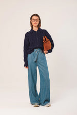 Load image into Gallery viewer, Cotton Cable Knit Cardigan
