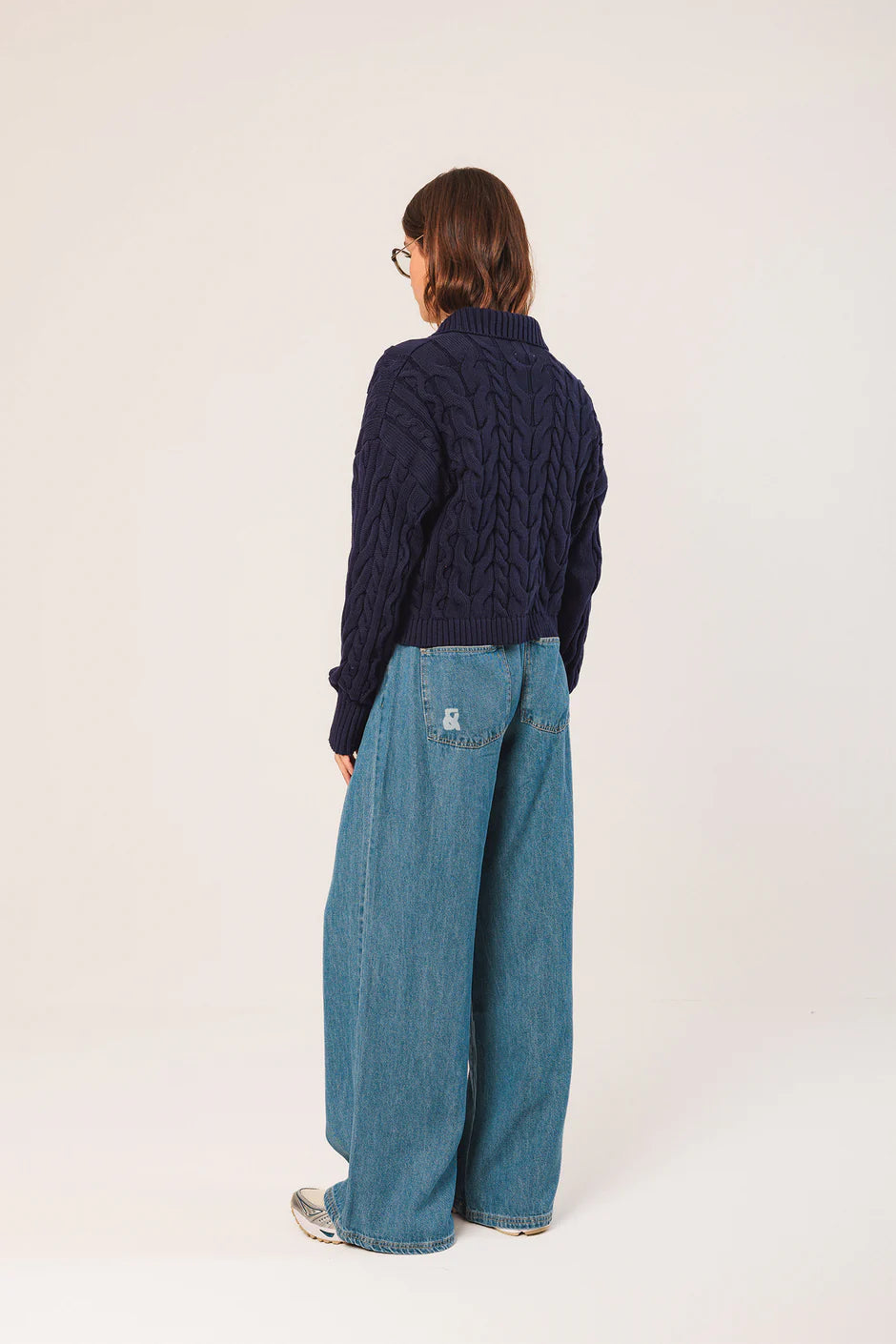 Cotton Cable Knit Cardigan