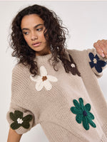 Load image into Gallery viewer, Embroidered Flower Pullover
