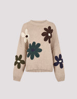 Load image into Gallery viewer, Embroidered Flower Pullover

