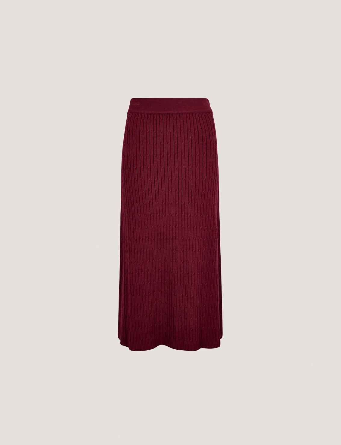 Cable Knit Midi Skirt