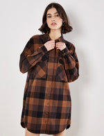 Load image into Gallery viewer, Oversized Check Shirt Mini Dress

