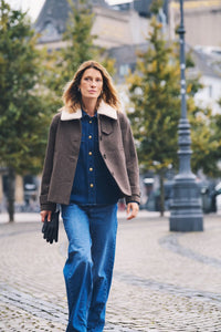 Sylvia Sherpa Collared Coat