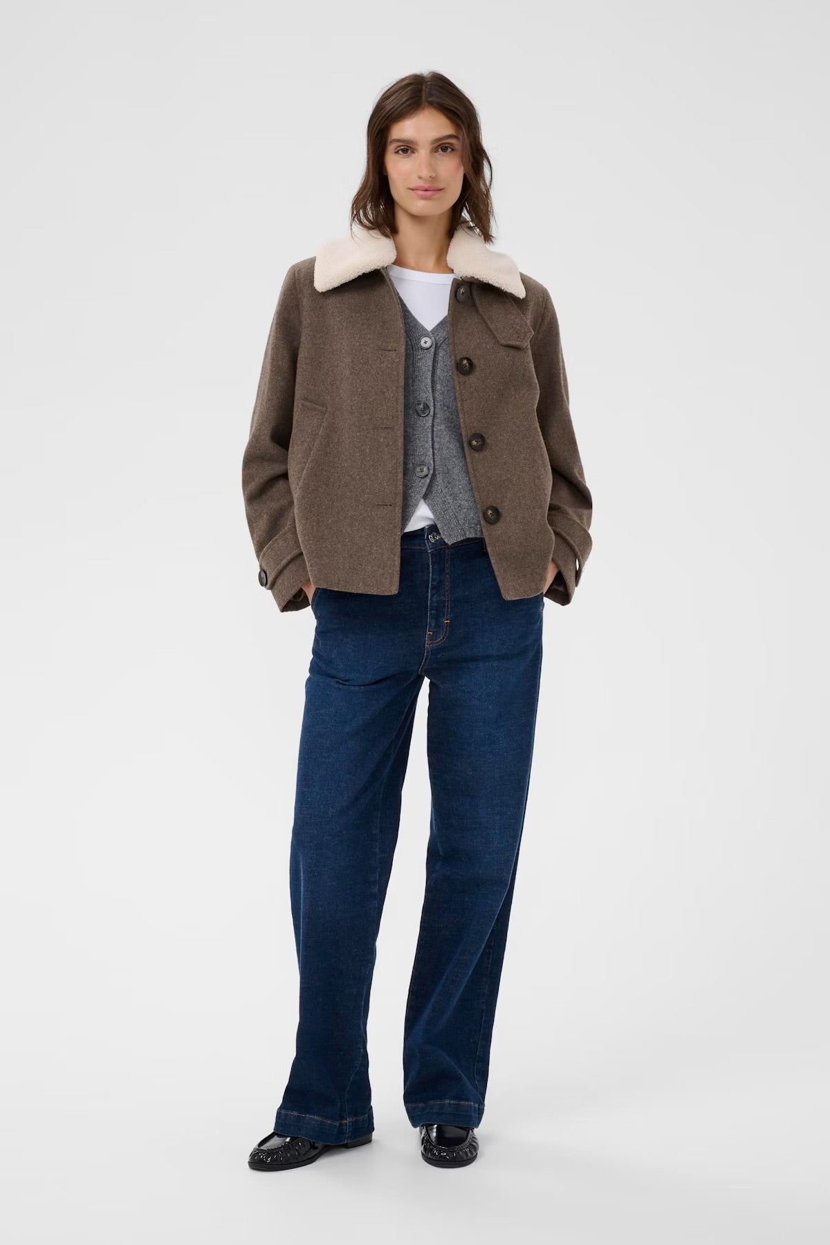 Sylvia Sherpa Collared Coat
