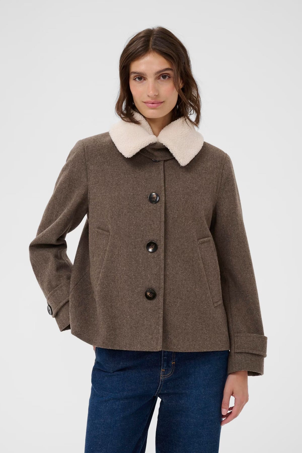 Sylvia Sherpa Collared Coat