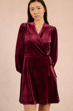 Load image into Gallery viewer, Velvet Wrap Dress
