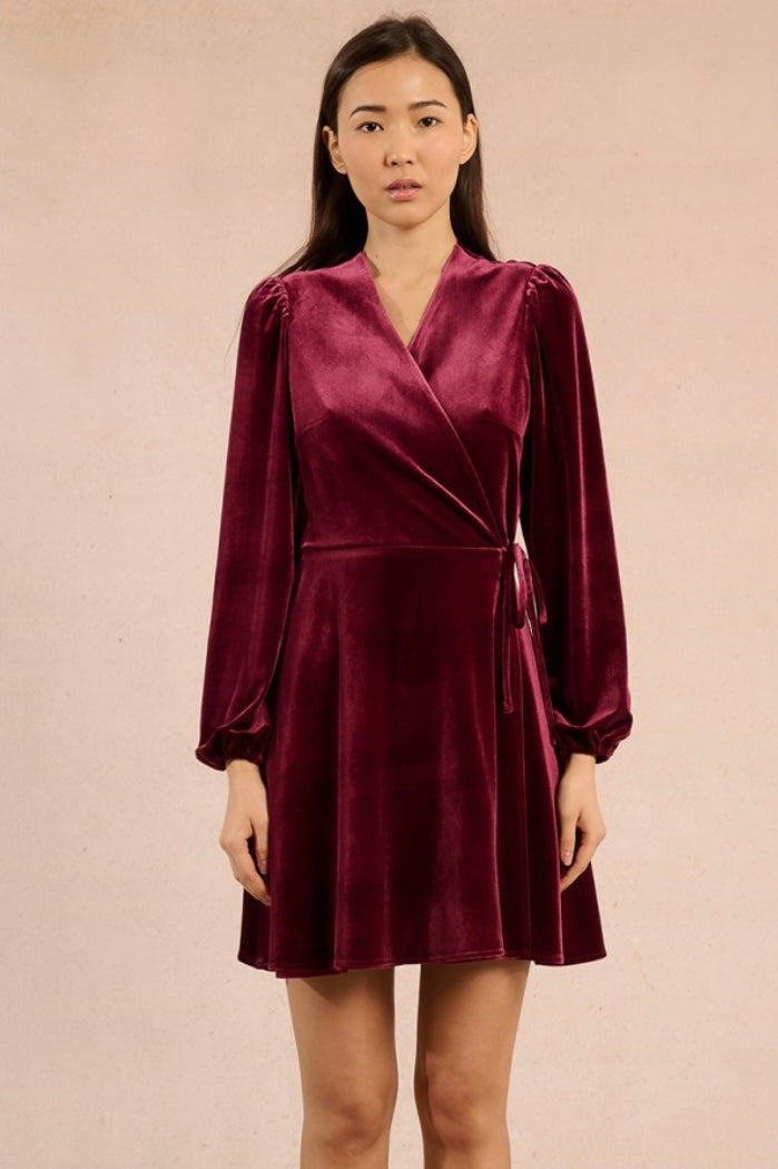Velvet Wrap Dress
