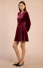Load image into Gallery viewer, Velvet Wrap Dress
