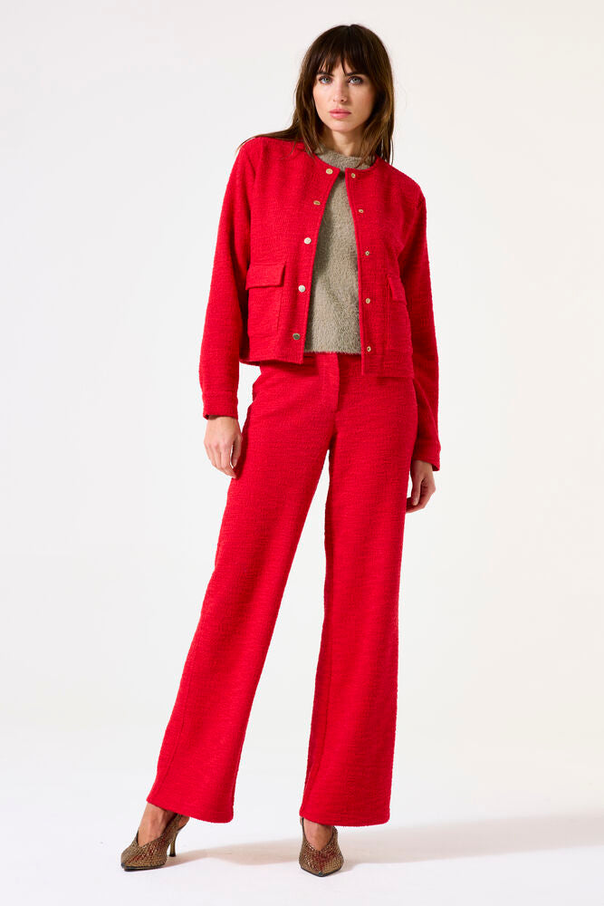 Red Boucle Jacket
