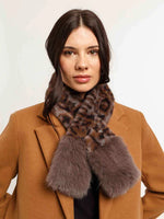 Load image into Gallery viewer, Faux Fur Animal Print Scarf
