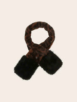 Load image into Gallery viewer, Faux Fur Animal Print Scarf

