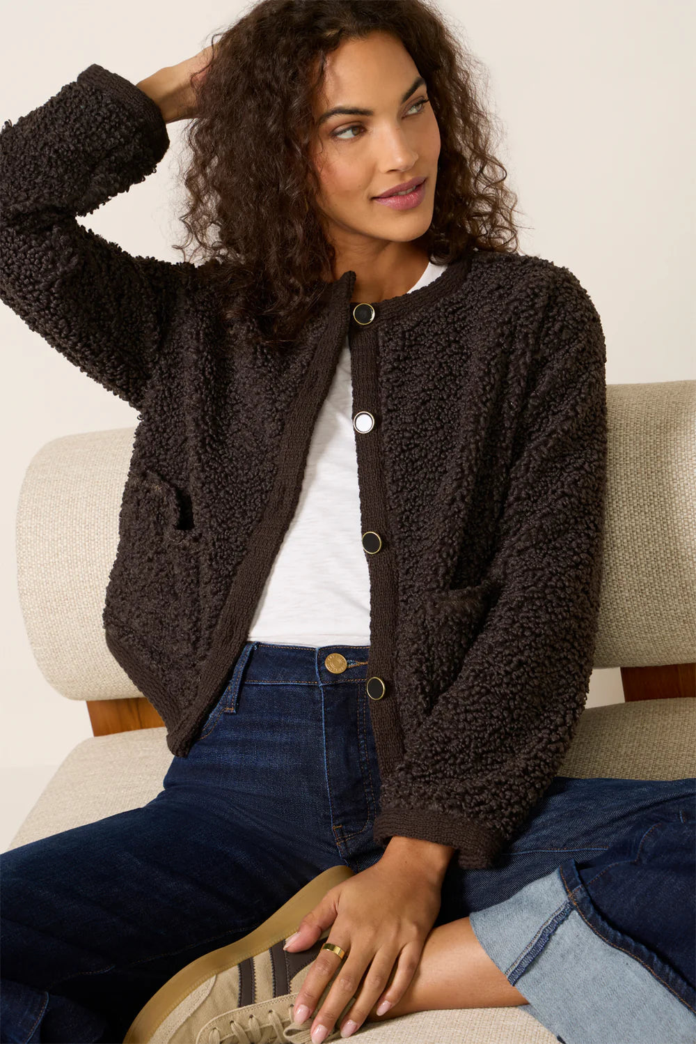 Cuddle Up Faux Shearling Cardigan