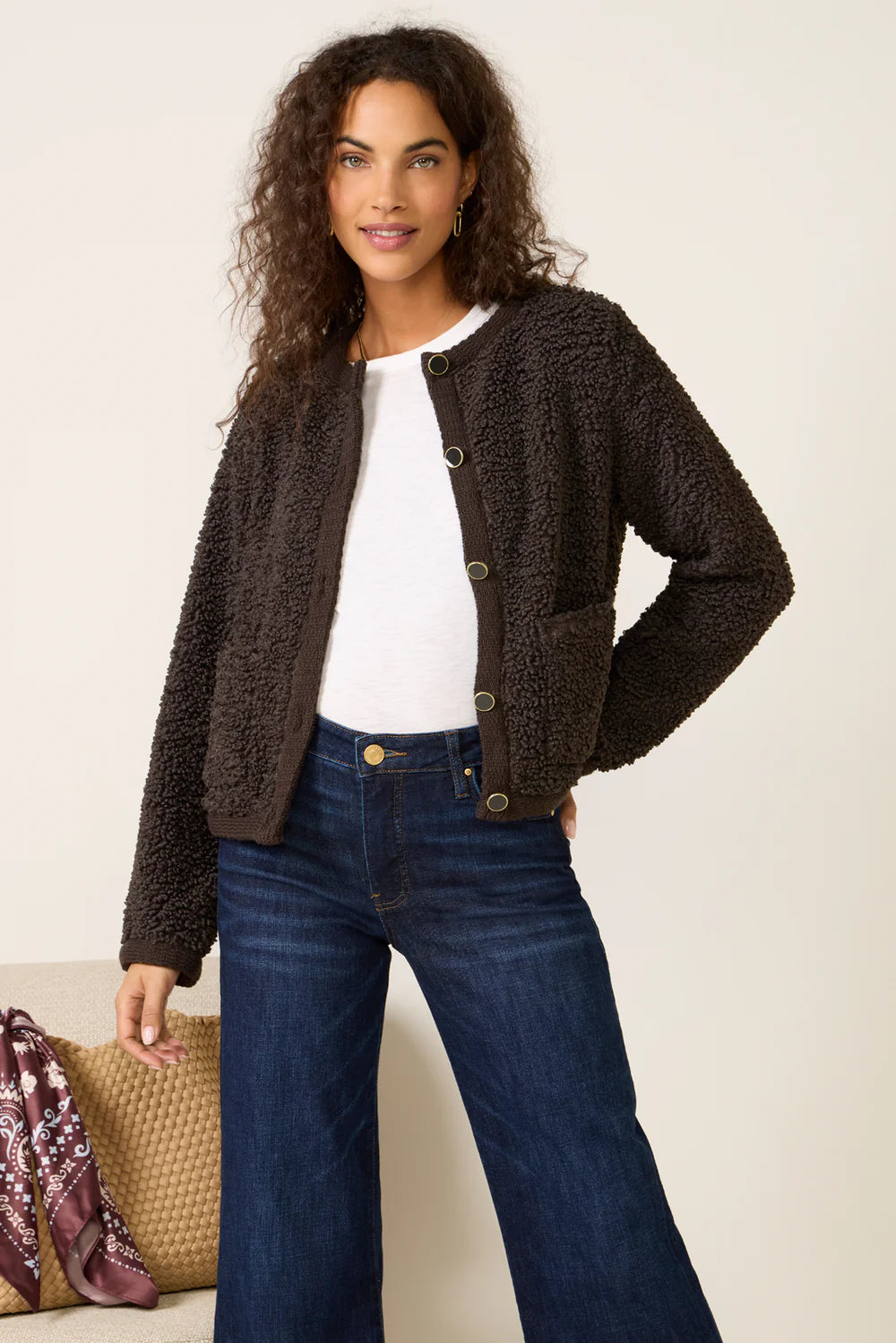 Cuddle Up Faux Shearling Cardigan