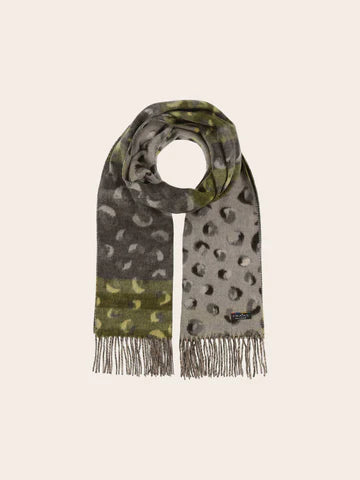 Double Face Cashmink Scarf with Leo Print