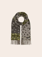Load image into Gallery viewer, Double Face Cashmink Scarf with Leo Print
