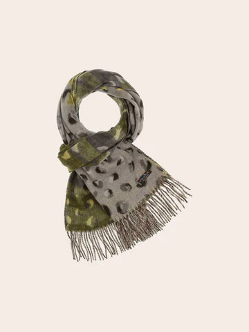 Double Face Cashmink Scarf with Leo Print