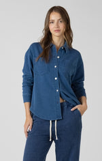 Load image into Gallery viewer, Washed Indigo Knit Shirt
