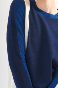Tri Tone Colour Block Cashmere Sweater