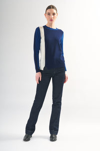 Tri Tone Colour Block Cashmere Sweater