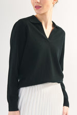 Load image into Gallery viewer, Polo Collar Cashmere Sweater
