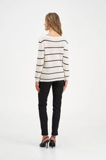 Load image into Gallery viewer, Striped Boat Neck Sweater

