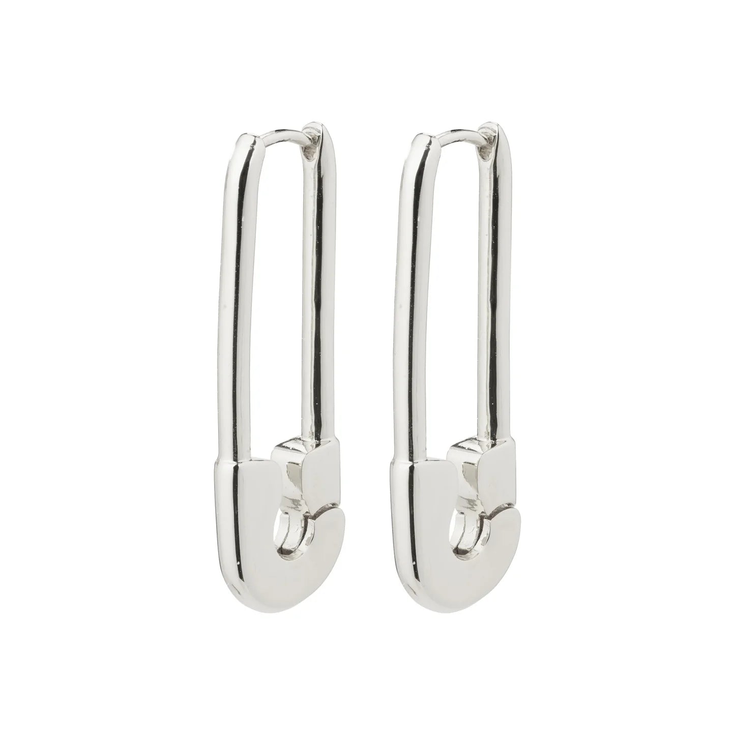 Pace Silver Safety Pin Earrings