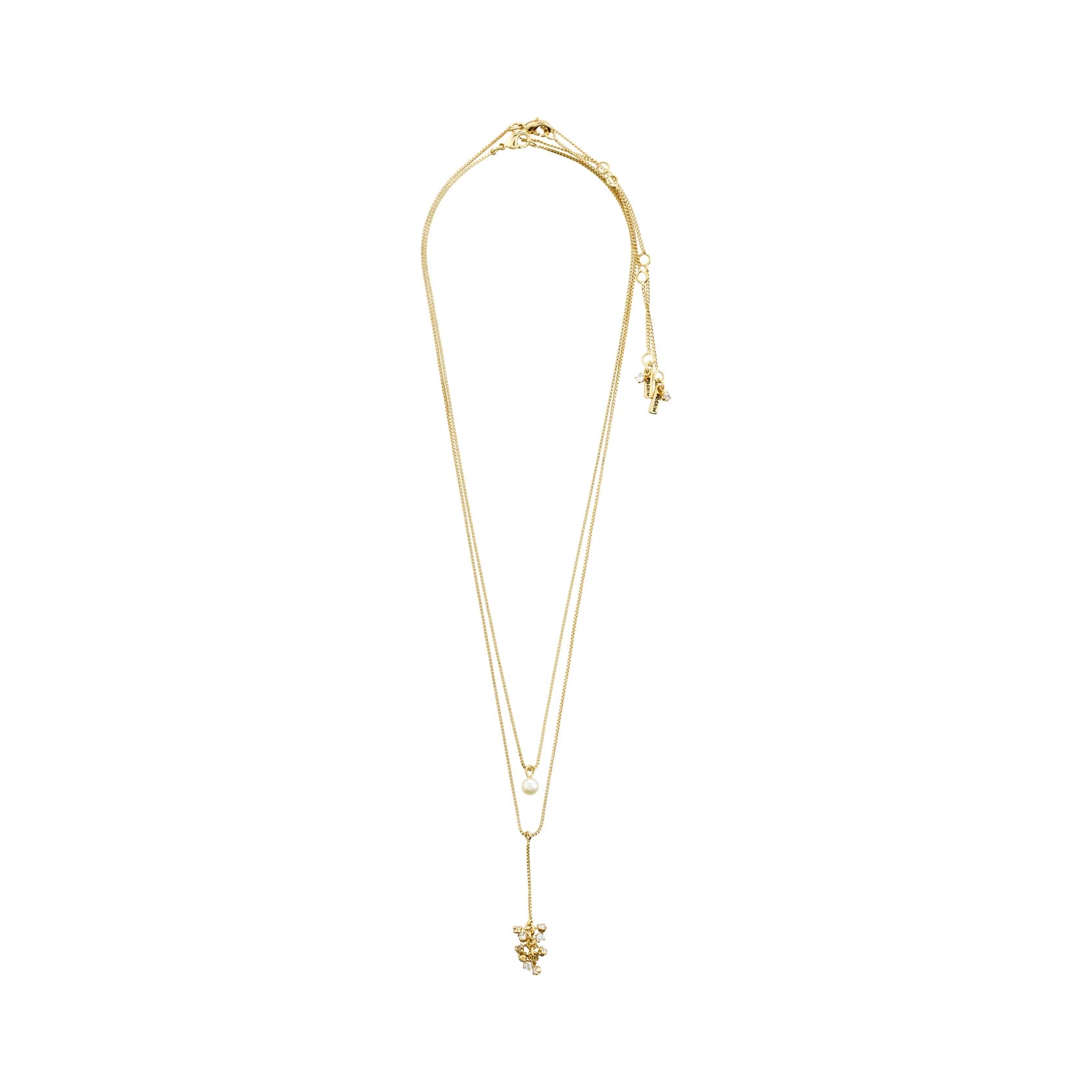 Jolene Gold Crystal & Pearl Necklace