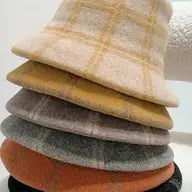 Plaid Wool Bucket Hat