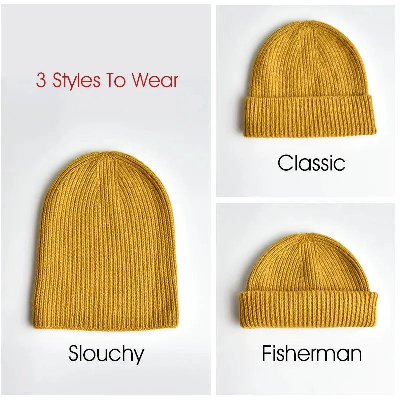 Cashmere & Wool Blend Beanie