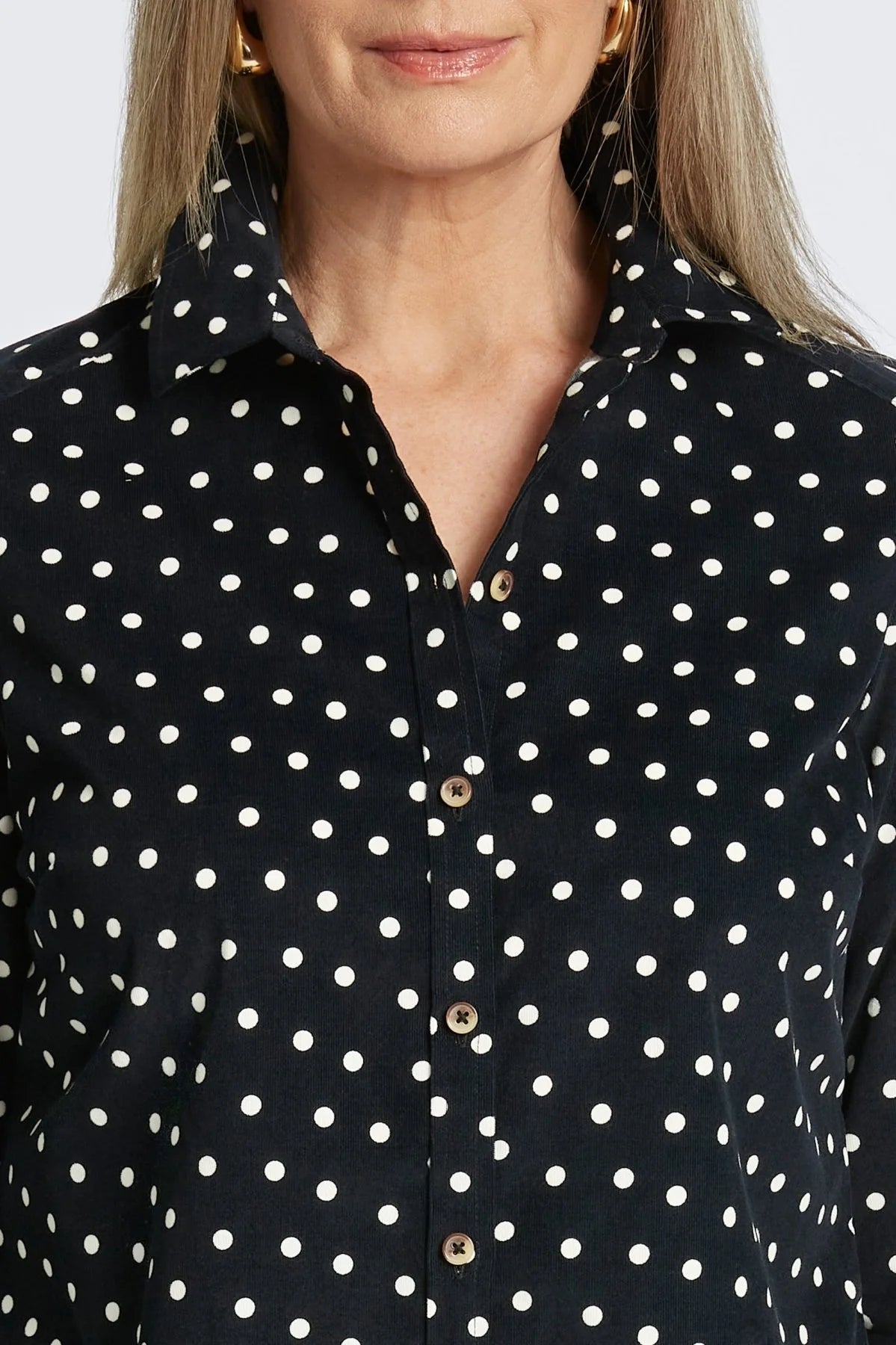 Haven Fine Wale Polka Dot Corduroy Shirt