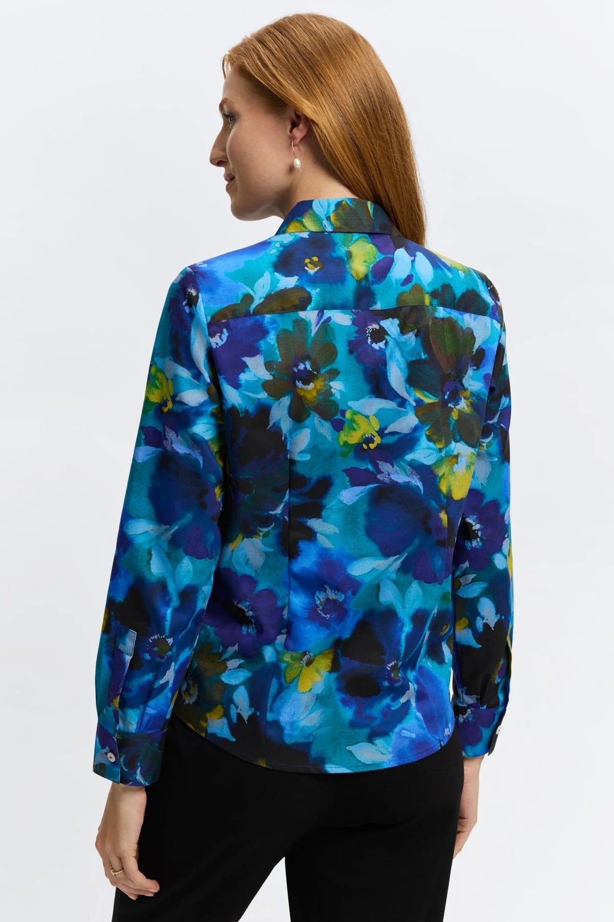 June No Iron Painterly Floral Shirt