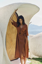 Load image into Gallery viewer, Crossover Linen Dress
