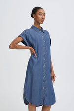 Load image into Gallery viewer, Kosmo Short Sleeve Shirt Dress
