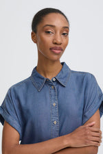 Load image into Gallery viewer, Kosmo Short Sleeve Shirt Dress
