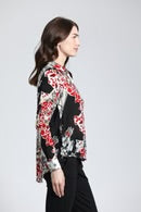 Load image into Gallery viewer, Tile Abstract Print Blouse with Roll Up Sleeve
