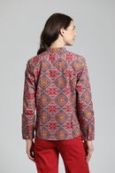 Load image into Gallery viewer, Decorative Paisley Medallion Blouse
