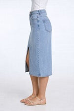 Load image into Gallery viewer, Leila Long Denim Skirt
