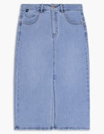 Load image into Gallery viewer, Leila Long Denim Skirt

