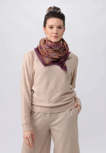 Tapestry Square Light Weight Wool Scarf