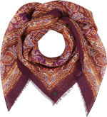 Load image into Gallery viewer, Tapestry Square Light Weight Wool Scarf
