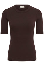 Load image into Gallery viewer, Dagna Crewneck T-Shirt-Coffee Bean
