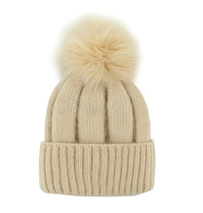 Ribbed Angora Hat