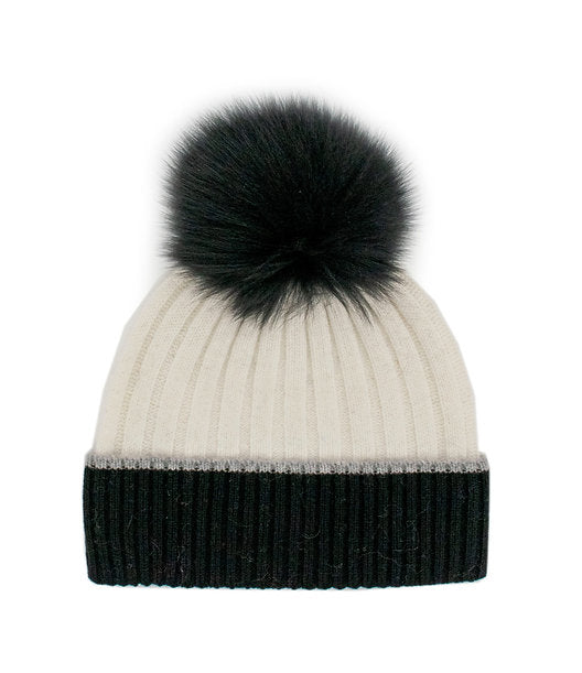 Ribbed Hat with Contrast Border