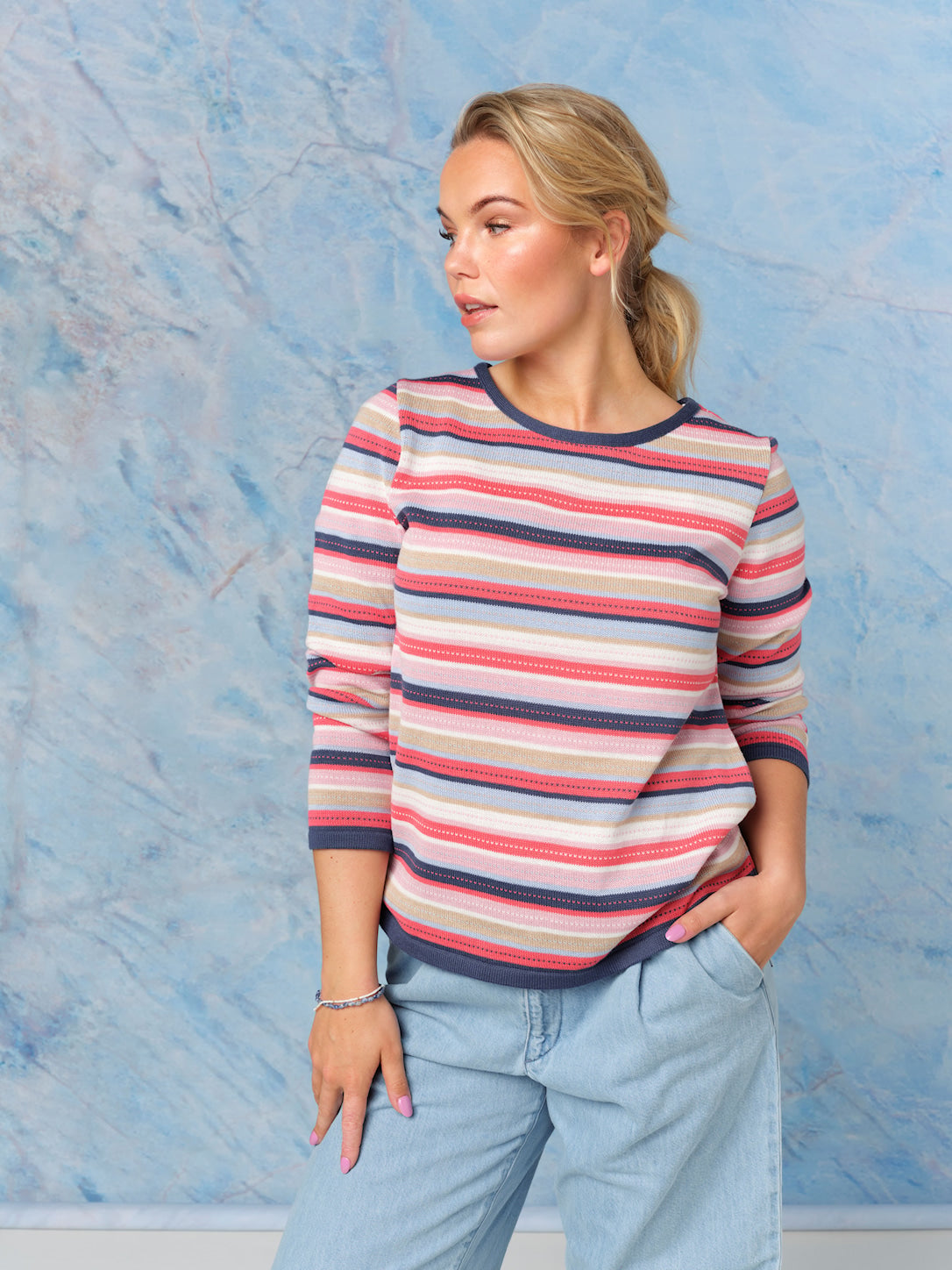 Random Stripe Pullover