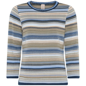 Random Block & Stripe Pullover