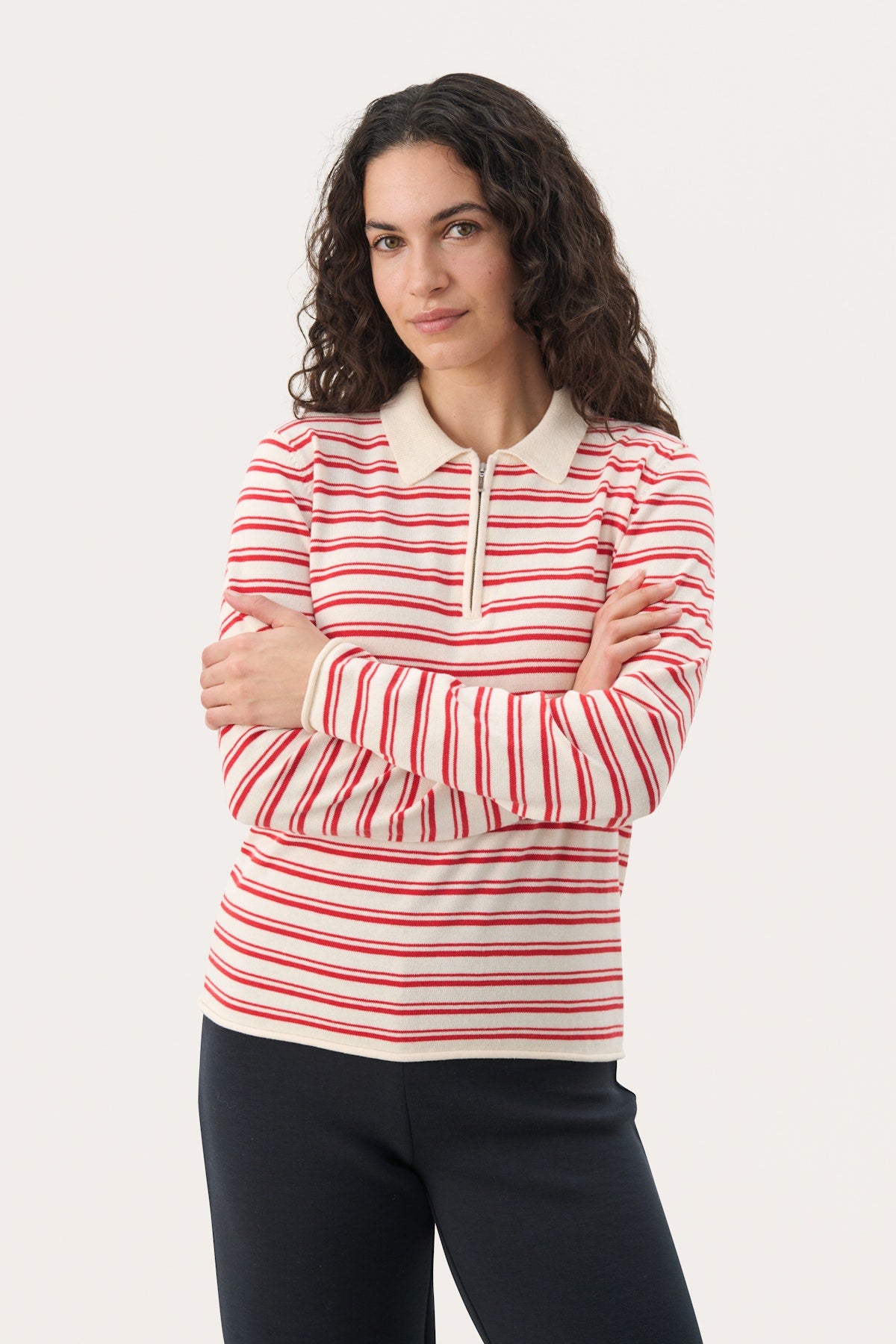 Putu 1/4 Striped Zip