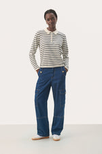 Load image into Gallery viewer, Putu 1/4 Striped Zip
