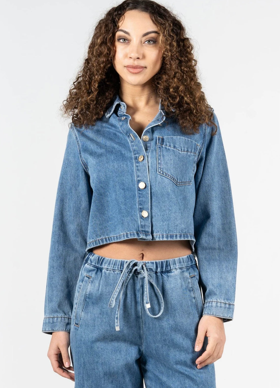 Crop Denim Shirt