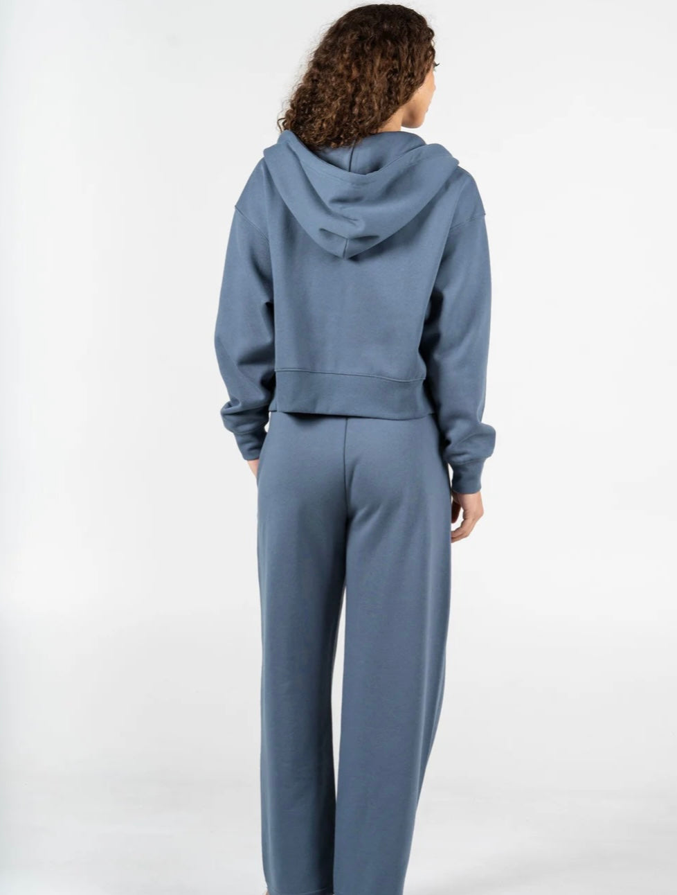 Cotton Fleece Wide Leg Pant