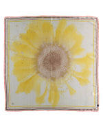 Load image into Gallery viewer, Striped Sunflower Oversized Silk Square
